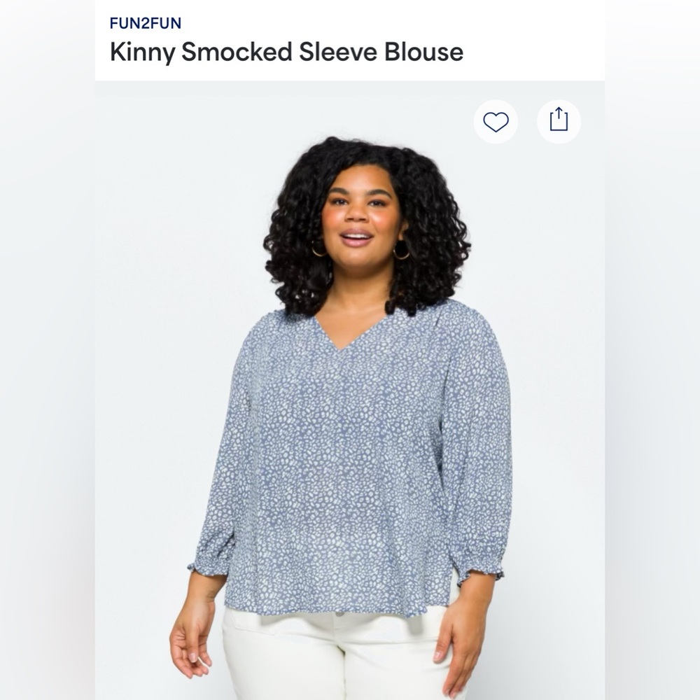 Kinny smocked sleeve blouse
